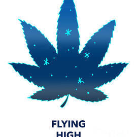 Flying High Stars 420 Funny Weed Lover Gift Cannabis Smoker Marijuana Addicted by Jeff Creation