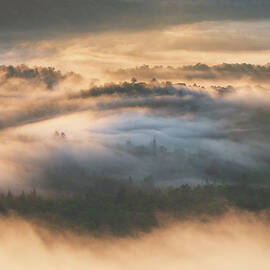 Foggy Appalachian Mountains Blue Ridge Parkway North Carolina Scenic Landscape Photography Asheville by Dave Allen