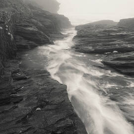 Foggy Day at Trebarwith by Dave Bowman