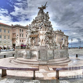 Fountain of the Four Continents - Trieste - Italy by Paolo Signorini