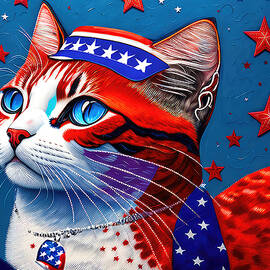 Fourth Of July Kitty ... by Judy Foote-Belleci