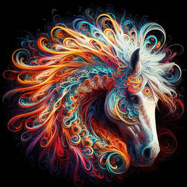 Fractal Harmony of the Equine Spirit by Bill and Linda Tiepelman