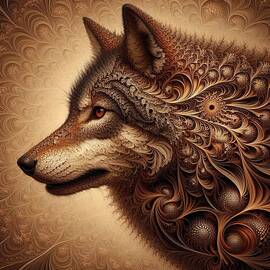 Fractaled Wolf by Pat Goltz