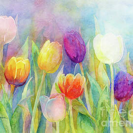 Fresh Tulips-pastel colors by Hailey E Herrera