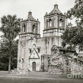 Front of the Old Mission Concepio'n - sepia by Scott Pellegrin
