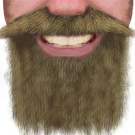 Full Beard Facial Hair Male Novelty Face Mask by Joan Stratton