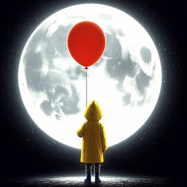 Full Moon Balloon 1 by Newel Hunter