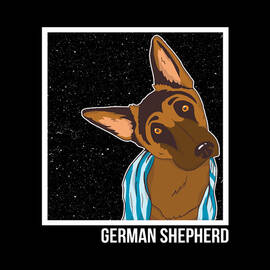 Funny German Shepherd Dog by Tinh Tran Le Thanh