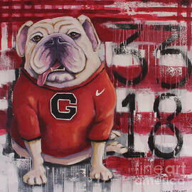 GA Bulldog by Lucia Stewart