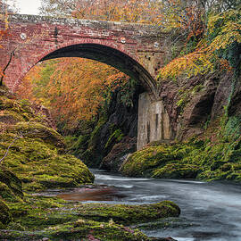 Gannochy Bridge in Autumn by Dave Bowman