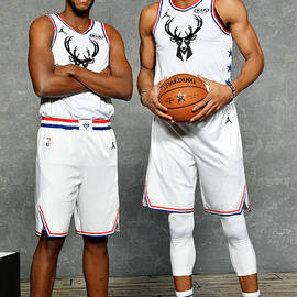 Giannis Antetokounmpo and Khris Middleton by Jesse D. Garrabrant