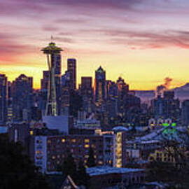 Glory of the Northwest Seattle Sunrise by Mike Reid
