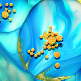 Gold On Blue by Elvira Peretsman
