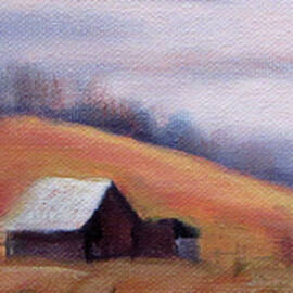 Golden Fields - Old Barn in Bland County VA by Bonnie Mason