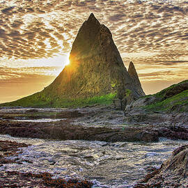 Golden Sunburst at Martins Beach by Scott Eriksen