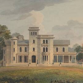 Grace Hill for Edwin C Litchfield Brooklyn New York front elevation  by Alexander Jackson Davis American