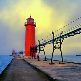 Grand Haven South Pier Lighthouse 4 by Claude LeTien
