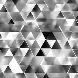 Gray and White Triangular Grid by Jeff Creation
