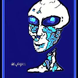 Gray Blue Alien by Hartmut Jager