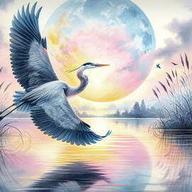 Great Blue and the Moon by Donna Kennedy