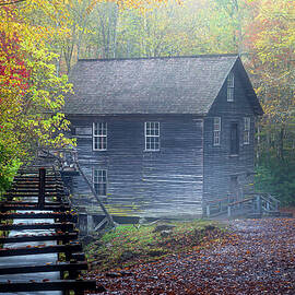 Great Smoky Mountains North Carolina Mingus Mill Autumn Alternate by Robert Stephens