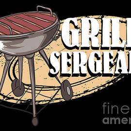 Grill Sergeant Barbecue BBQ Grilling Meat by Mister Tee