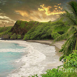 Hamoa Beach At Sunset by Michele Hancock Photography