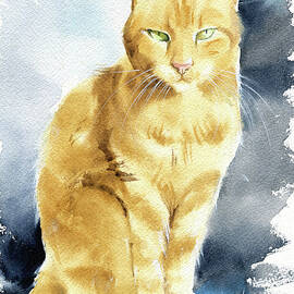 Harry The Ginger Prince Cat Painting by Dora Hathazi Mendes