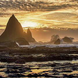 Hazy Sunsert at Martins Beach by Scott Eriksen