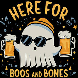 Here For Boos and Bones Halloween by Flippin Sweet Gear