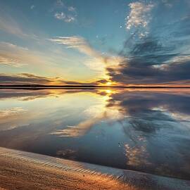 Higgins Lake Sunset Angel by Ron Wiltse