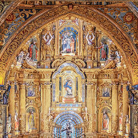 High Altar Church of San Francisco Quito Ecuador by Joan Carroll