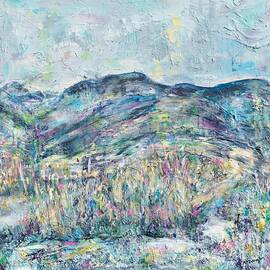 High Country- Abstract Landscape- diptych 2 by Patty Donoghue