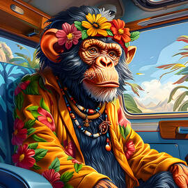 Hippy Chimp's Road Trip by Lozzerly Designs