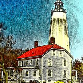 Historic lighthouse in Sandy Hook by Geraldine Scull