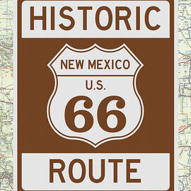 Historic Route 66 New Mexico Marker by Enzwell Designs