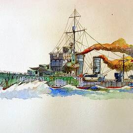 HMS Fearless Colour by Ray Agius