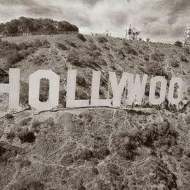 Hollywood Sign, Helicopter View 1996 by Michael Chiabaudo
