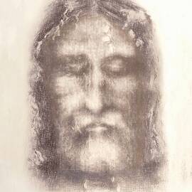 Holy Face of Jesus from Shroud of Turin 1909 by Linda Howes