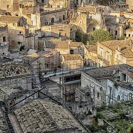 Houses and roofs in Matera, Italy by Patricia Hofmeester