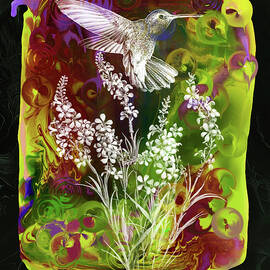 Hummingbird in the Garden by Grace Iradian