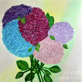 Hydrangeas Varied Colors by Eunice Warfel