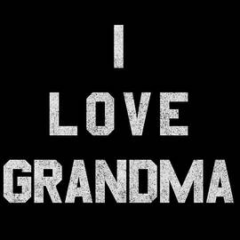I Love Grandma White Retro by Flippin Sweet Gear