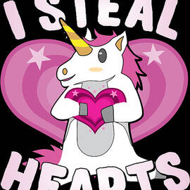 I Steal Hearts Unicorn Valentines Day by Flippin Sweet Gear