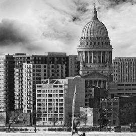 Ice boat and Capitol, Madison, WI by Steven Ralser