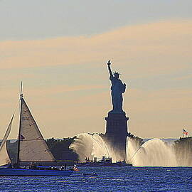 Iconic Lady Liberty - New York City by Dora Sofia Caputo