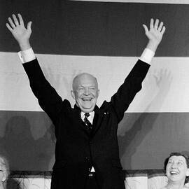 Ike Celebrating At Republican Election Night Party - 1956 by War Is Hell Store
