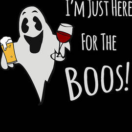 Im Just Here For the Boos Beer and Wine by Flippin Sweet Gear