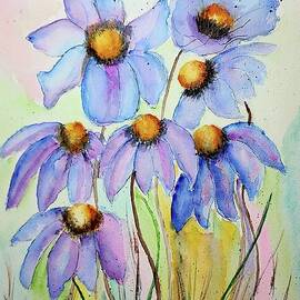 Impression of Coneflowers by Terry Feather