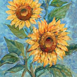 Impressions of Sunflowers I - Bright by Paul Brent